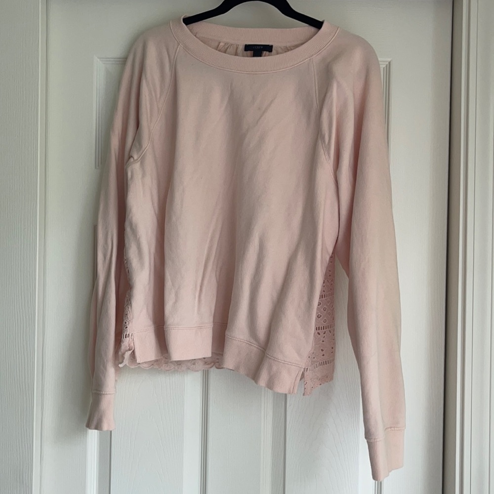 Jcrew Eyelet Back Sweatshirt
